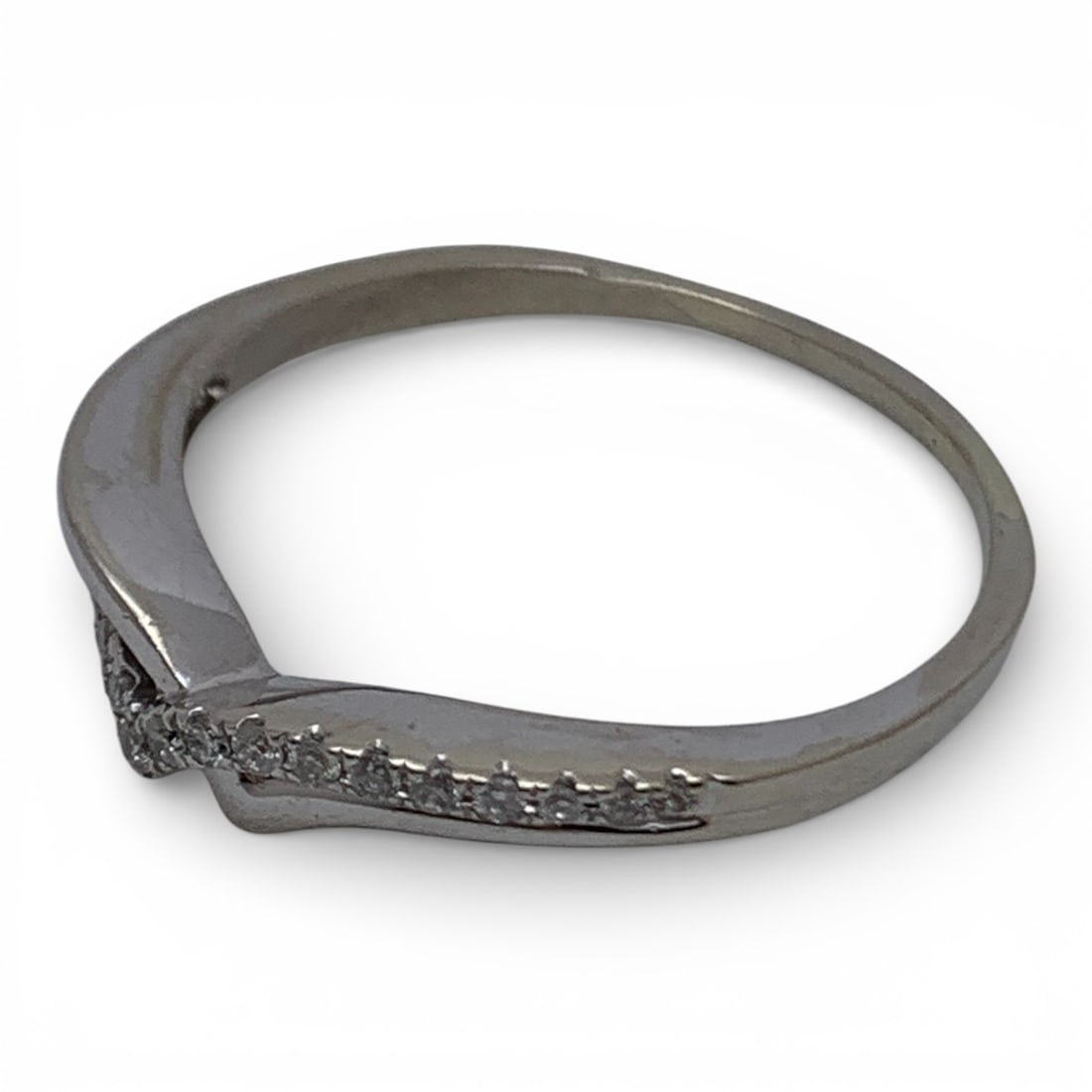 14k White Gold & Diamond Ring - 3