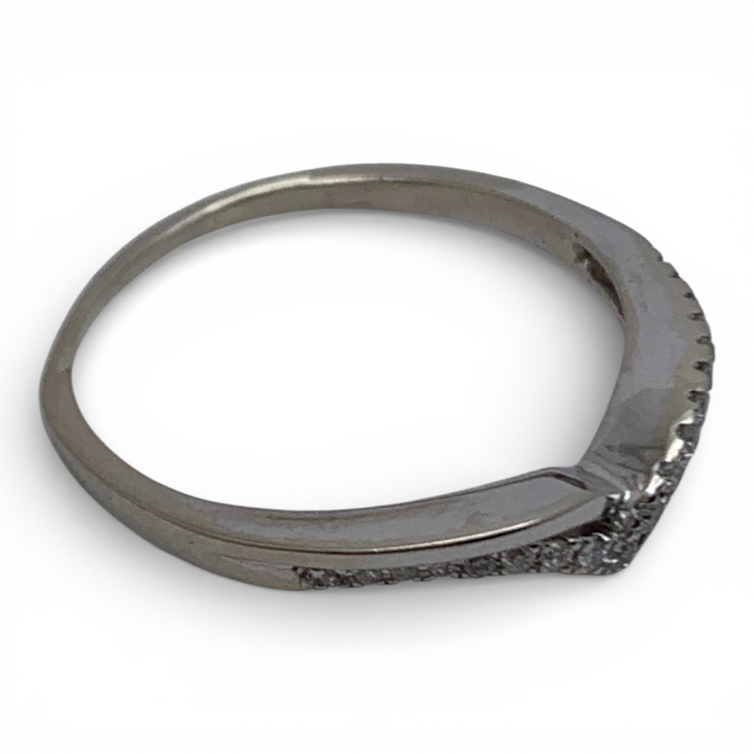 14k White Gold & Diamond Ring - 4