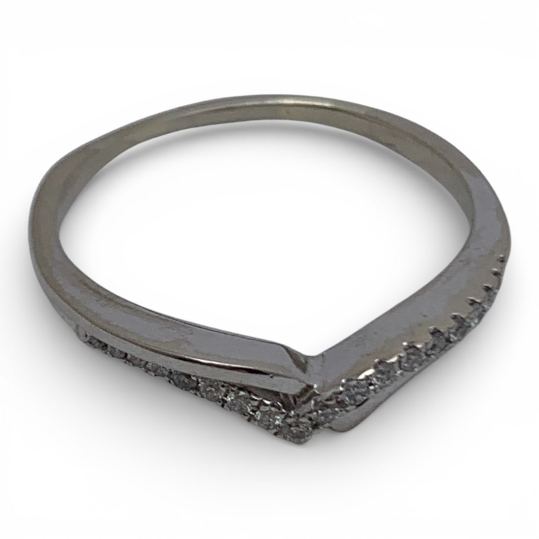 14k White Gold & Diamond Ring - 5