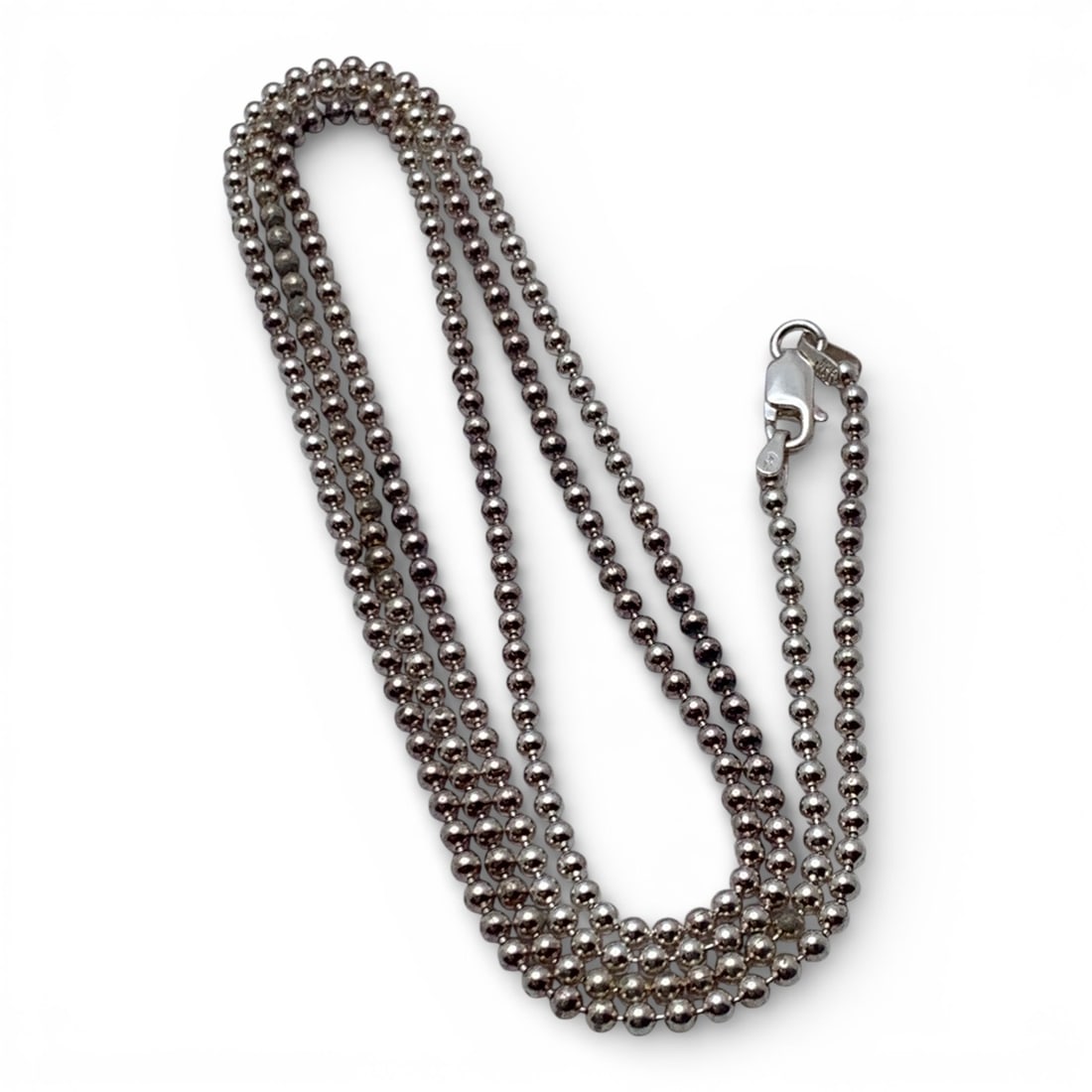 Sterling Silver Beaded Necklace (1 of 4)