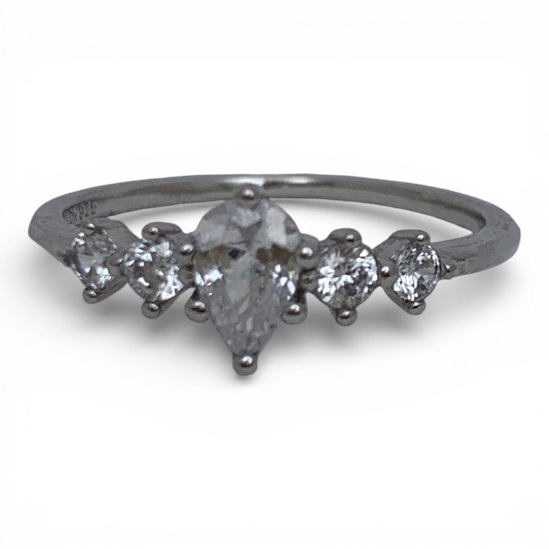 Sterling Silver Ring With Clear Stones (1 of 20)