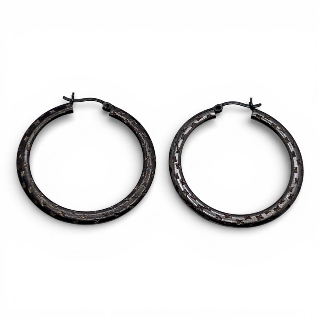 Pair Of Sterling Silver Hoop Earrings (1 of 3)
