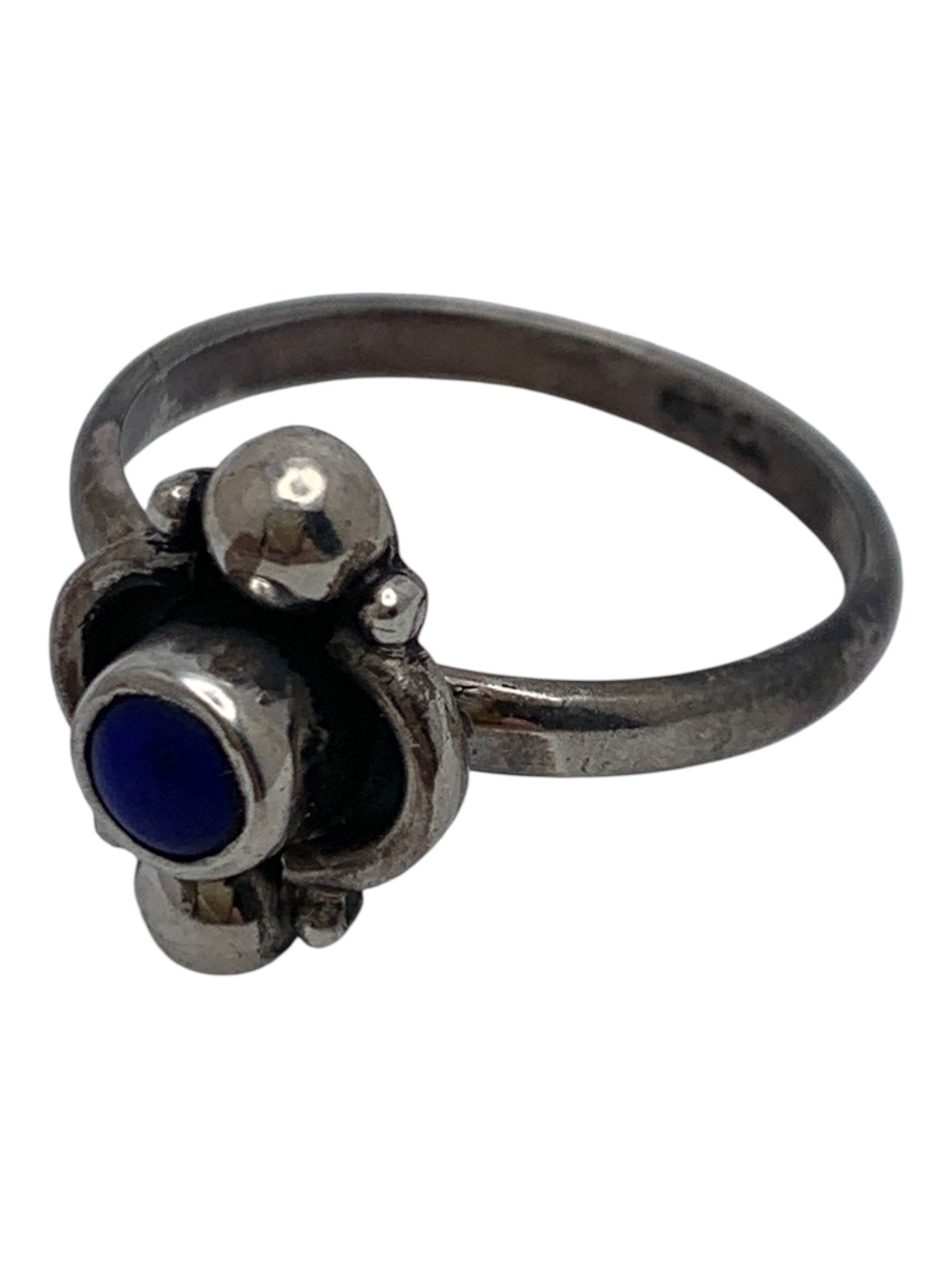 Sterling Silver Ring With Blue Stone - 3