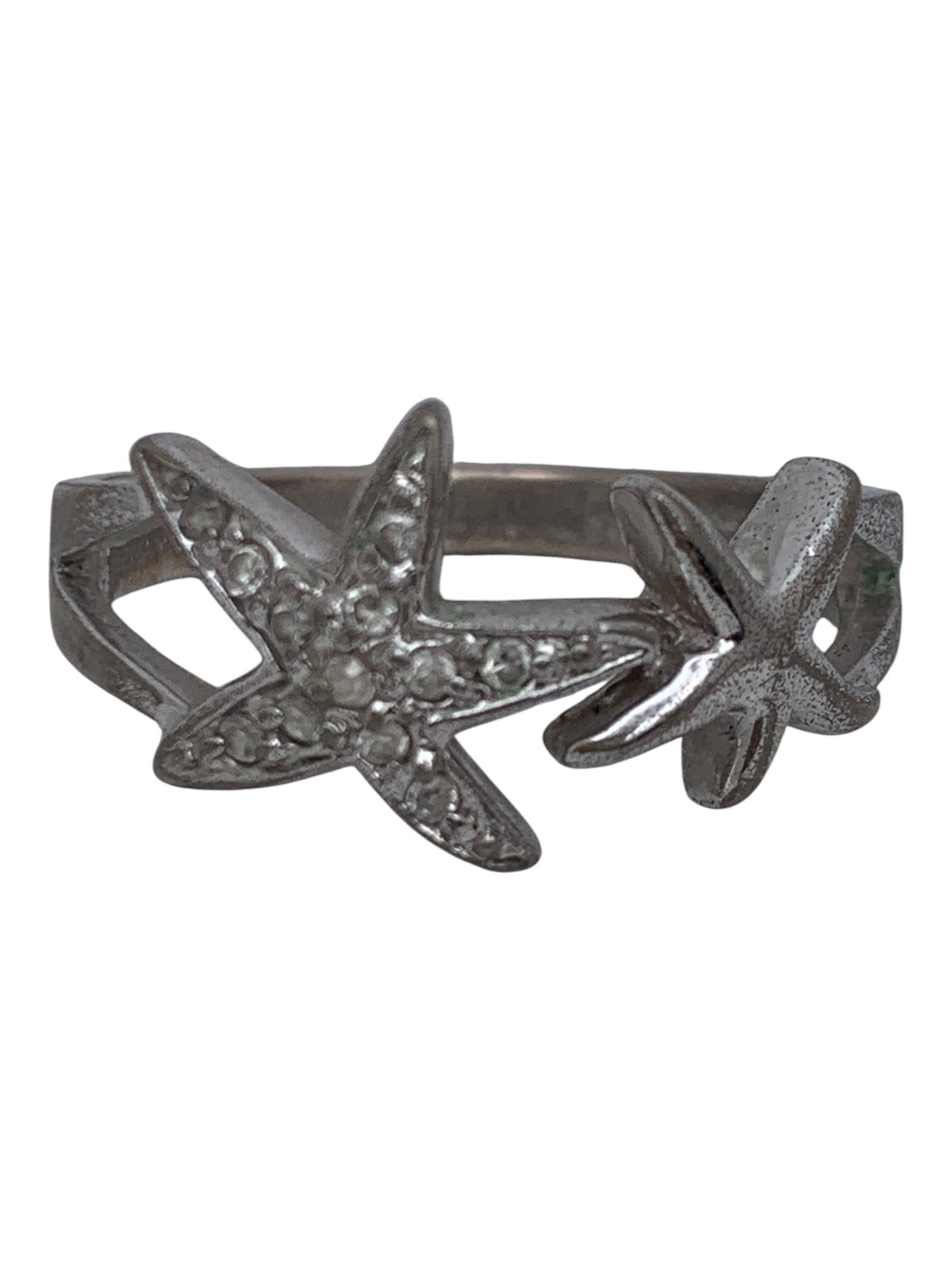 Sterling Silver Sea Themed Ring With Clear Stones (1 of 5)