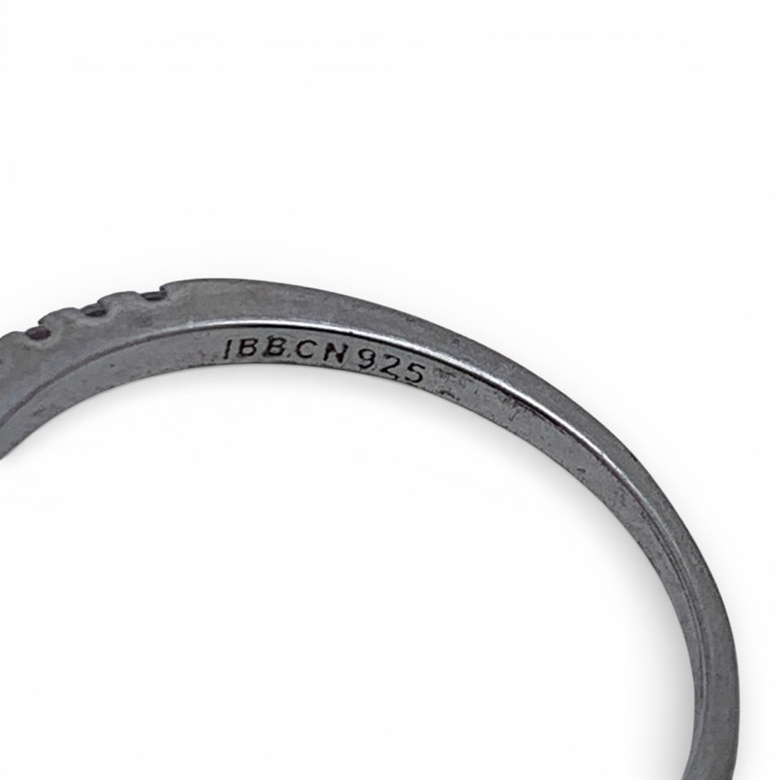 Sterling Silver Ring With Clear Stones - 7