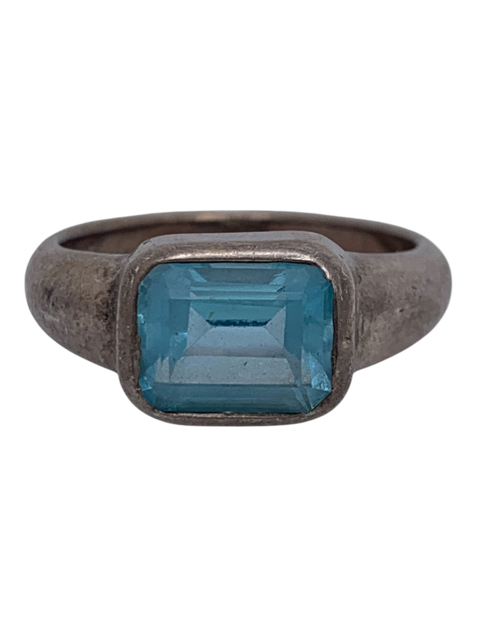 Sterling Silver Ring With Blue Stone (1 of 6)