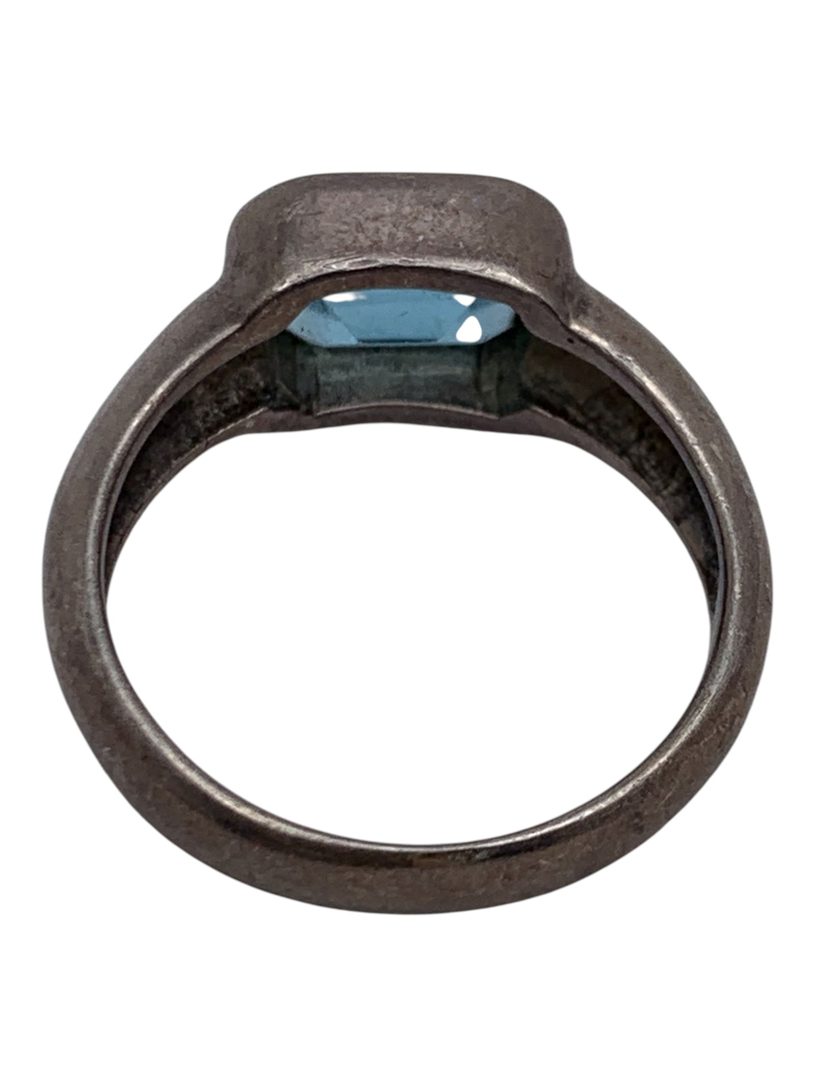 Sterling Silver Ring With Blue Stone - 2