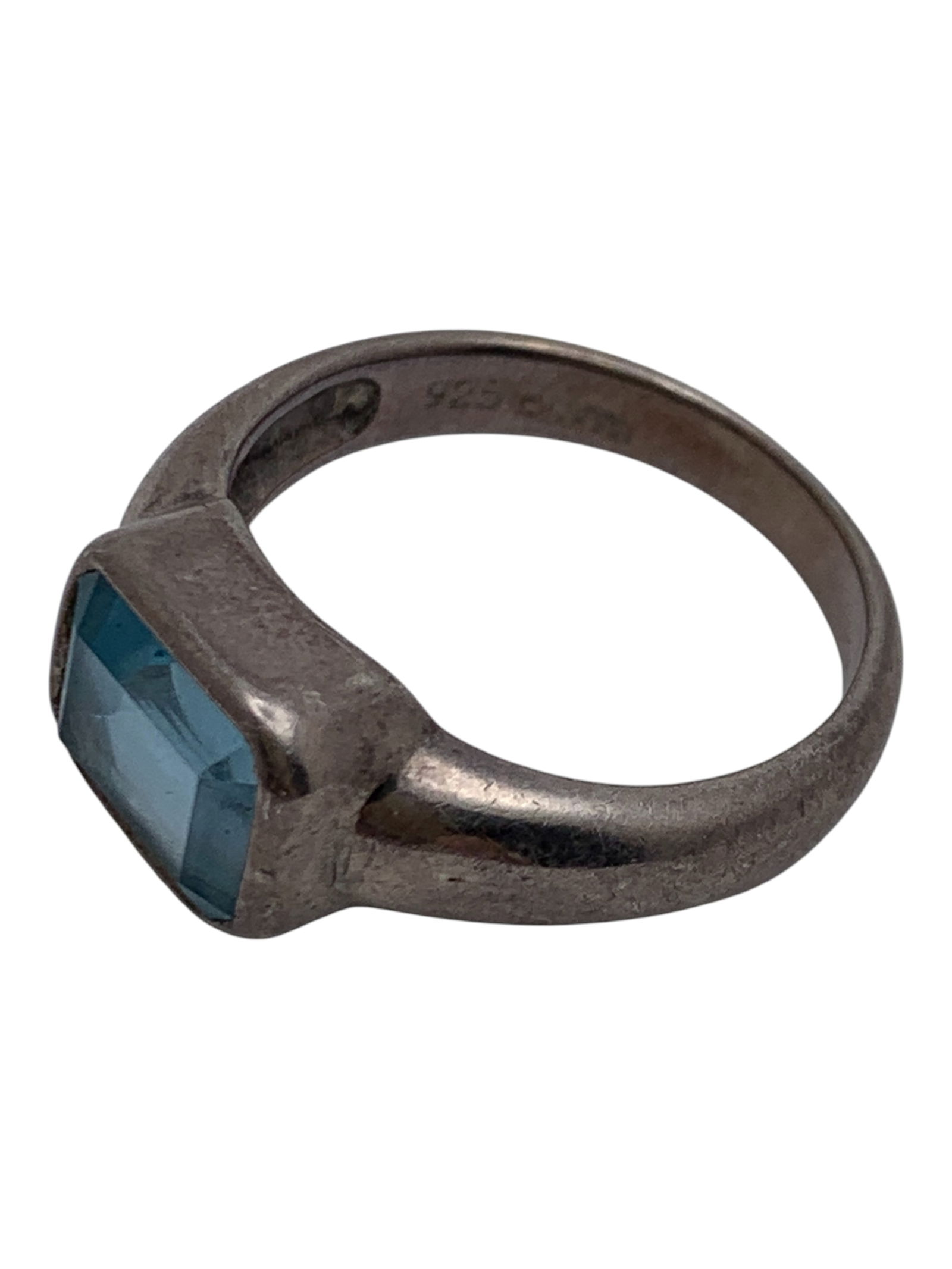 Sterling Silver Ring With Blue Stone - 3