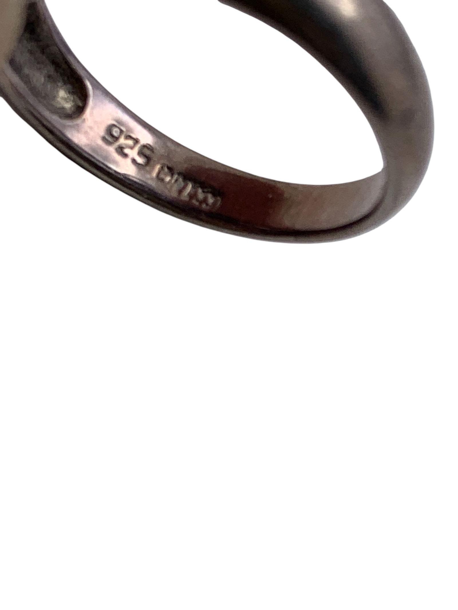 Sterling Silver Ring With Blue Stone - 6