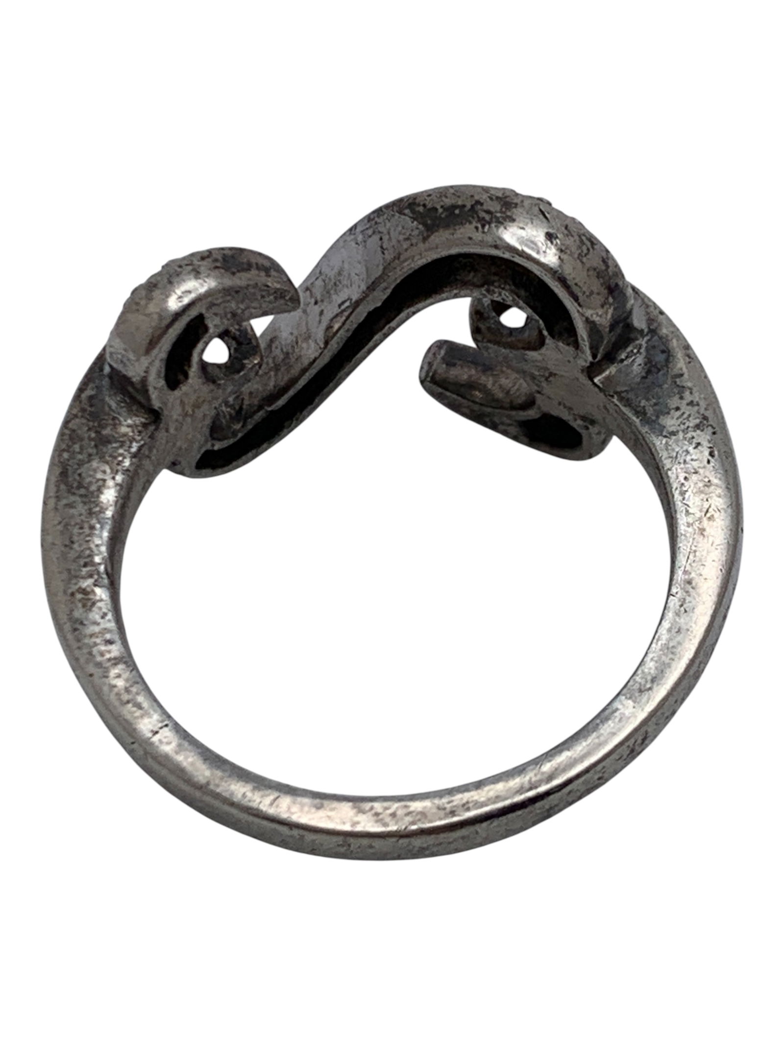 Sterling Silver Ring With Clear Stones - 2