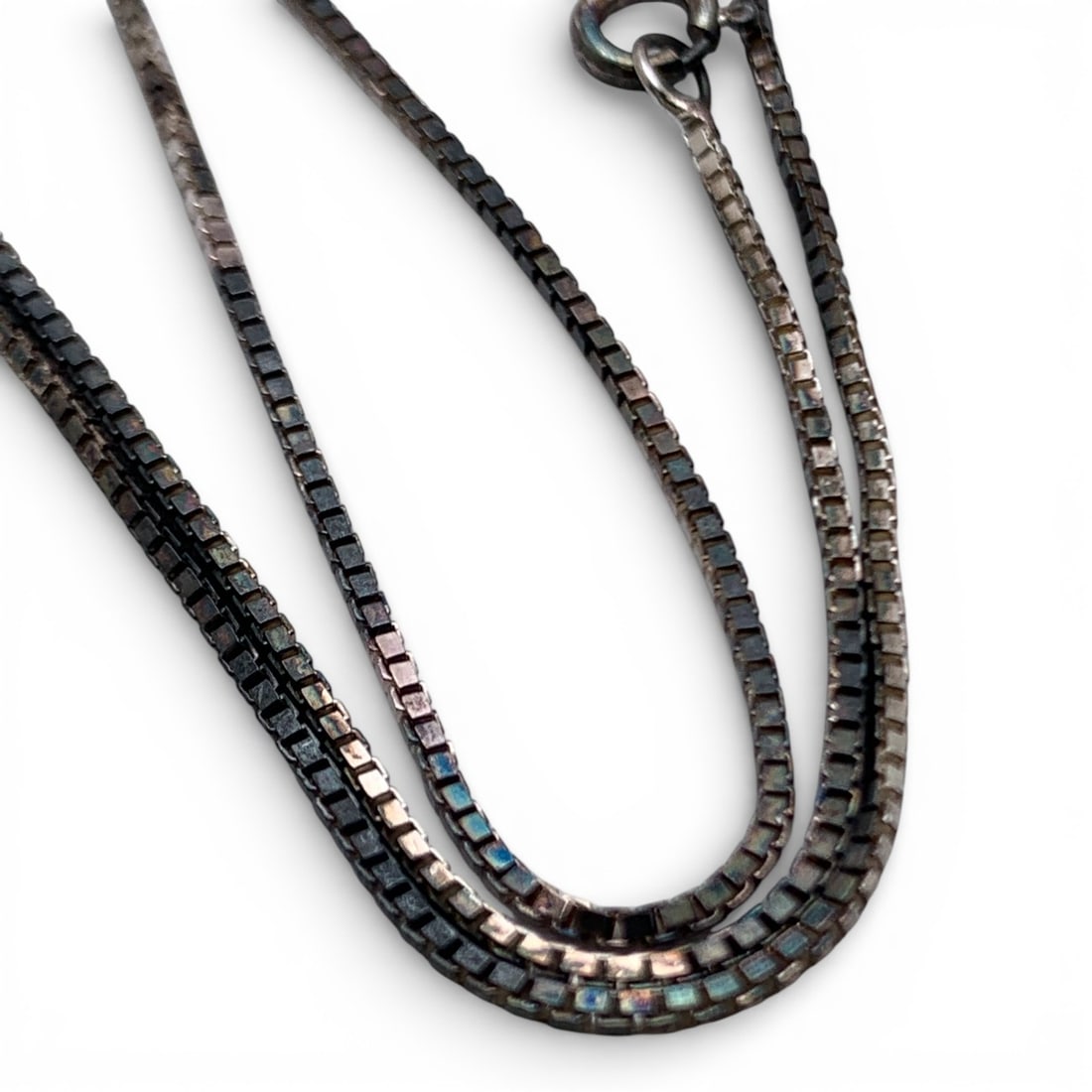 Sterling Silver Box Chain Necklace - 2