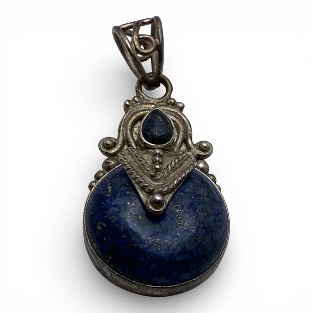 Sterling Silver Pendant With Blue Stones (1 of 4)