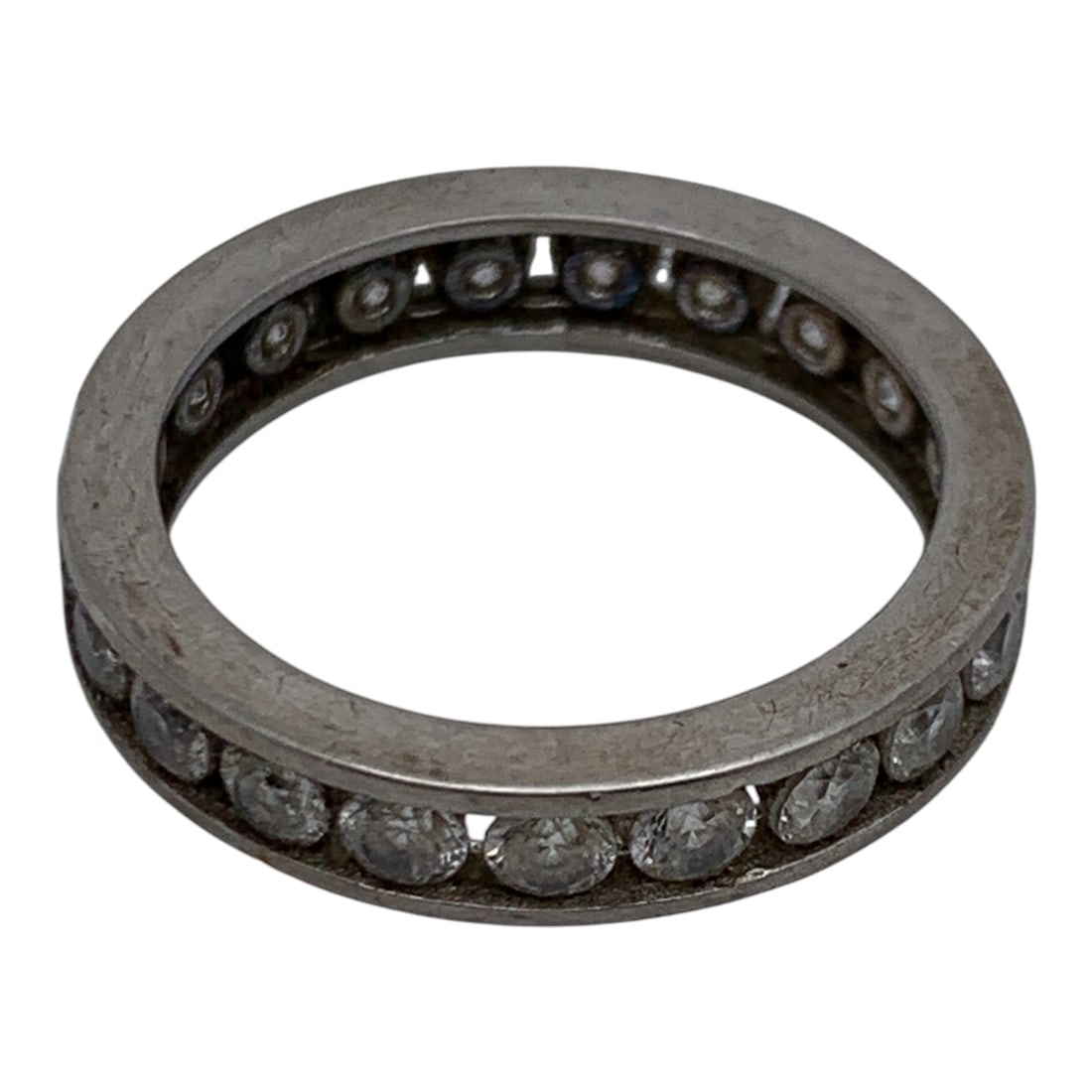 Sterling Silver Ring Clear Stones - 2