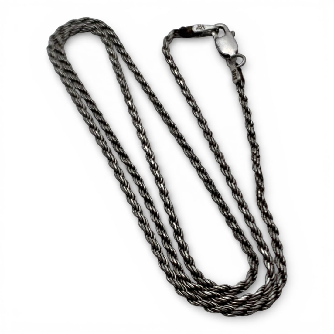 Sterling Silver Necklace: Marked 925 - 18 1/4" Long - 5.1 Grams