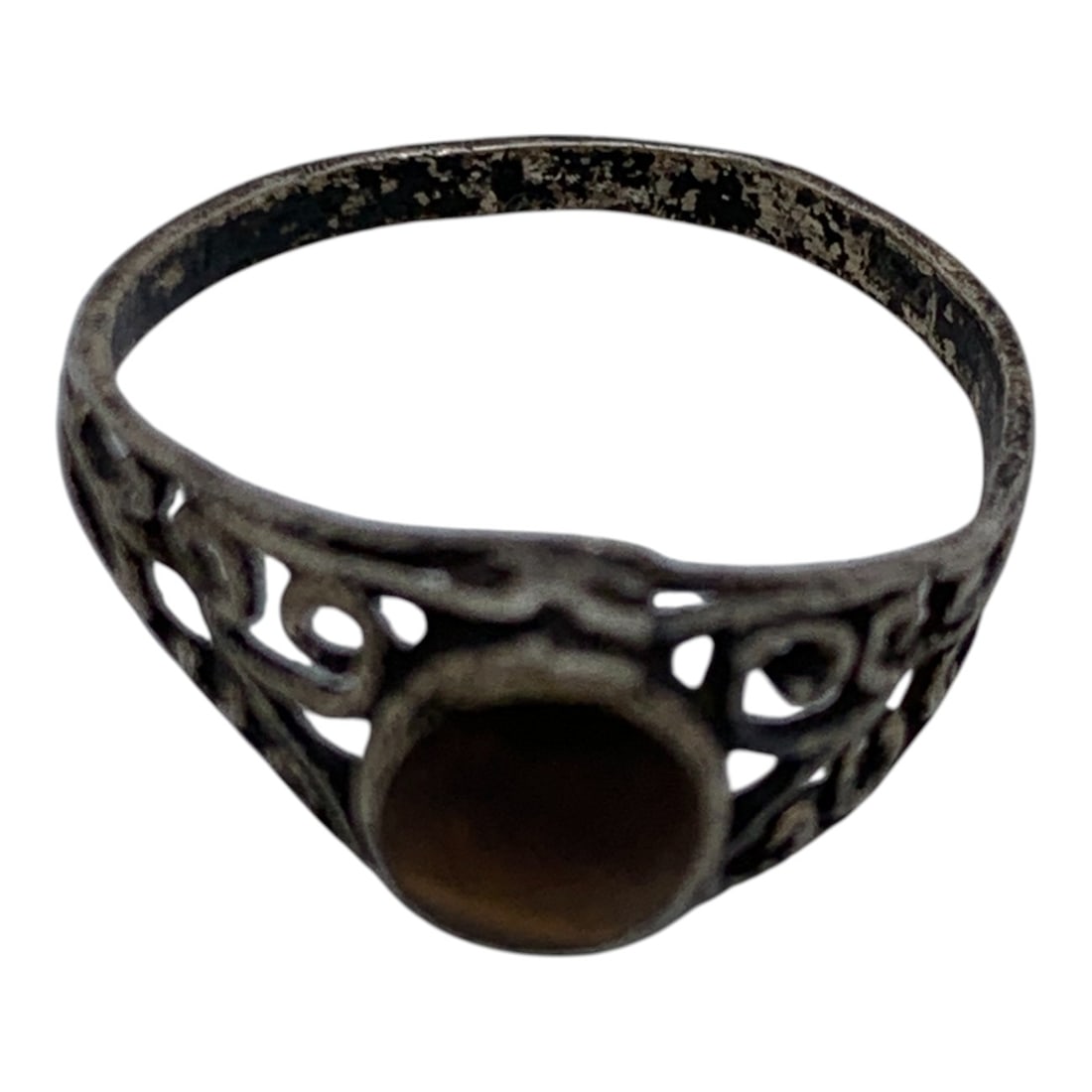 Silver & Tiger's Eye Ring - 5