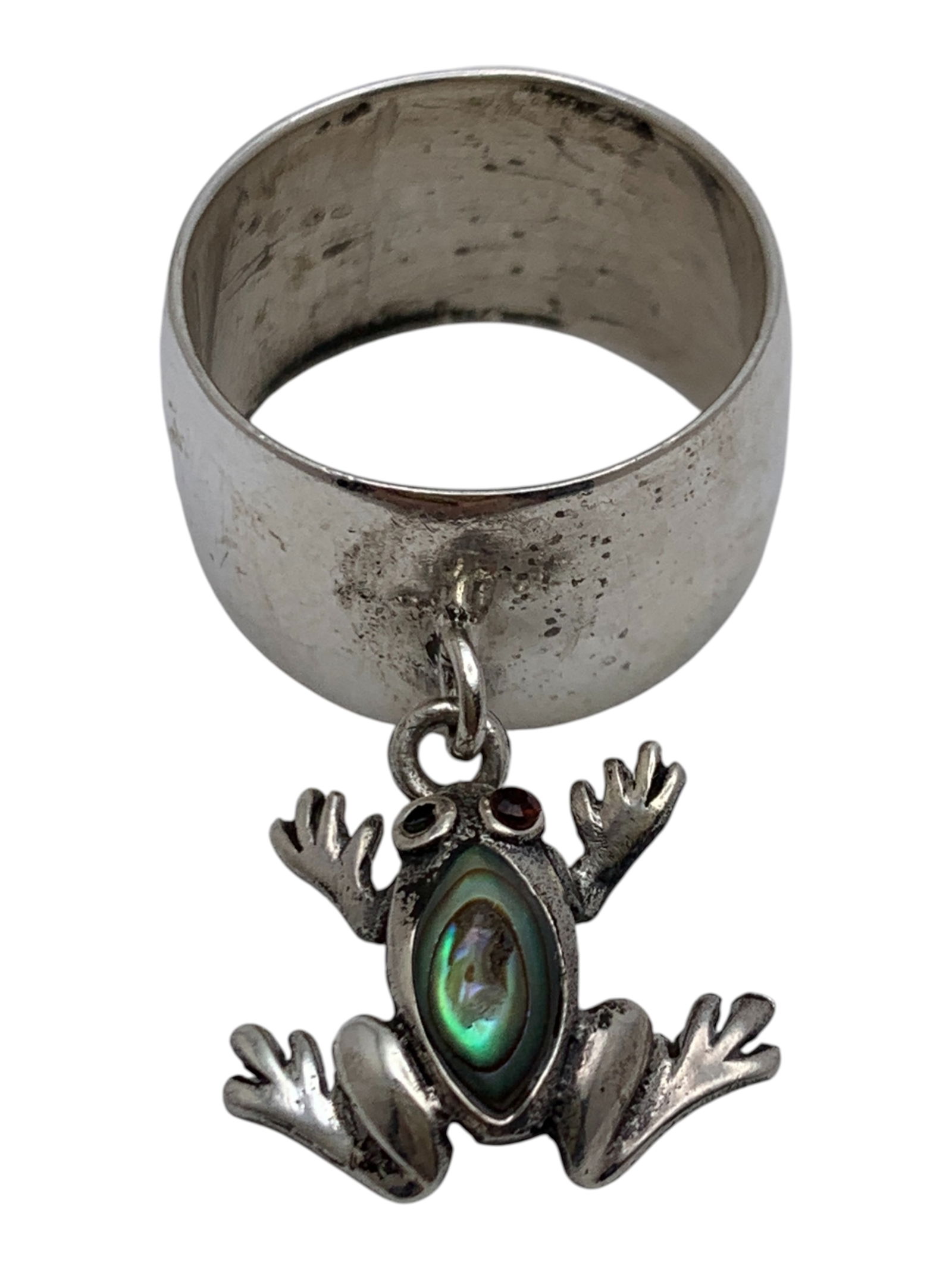 Sterling Silver Frog Charm Ring (1 of 5)