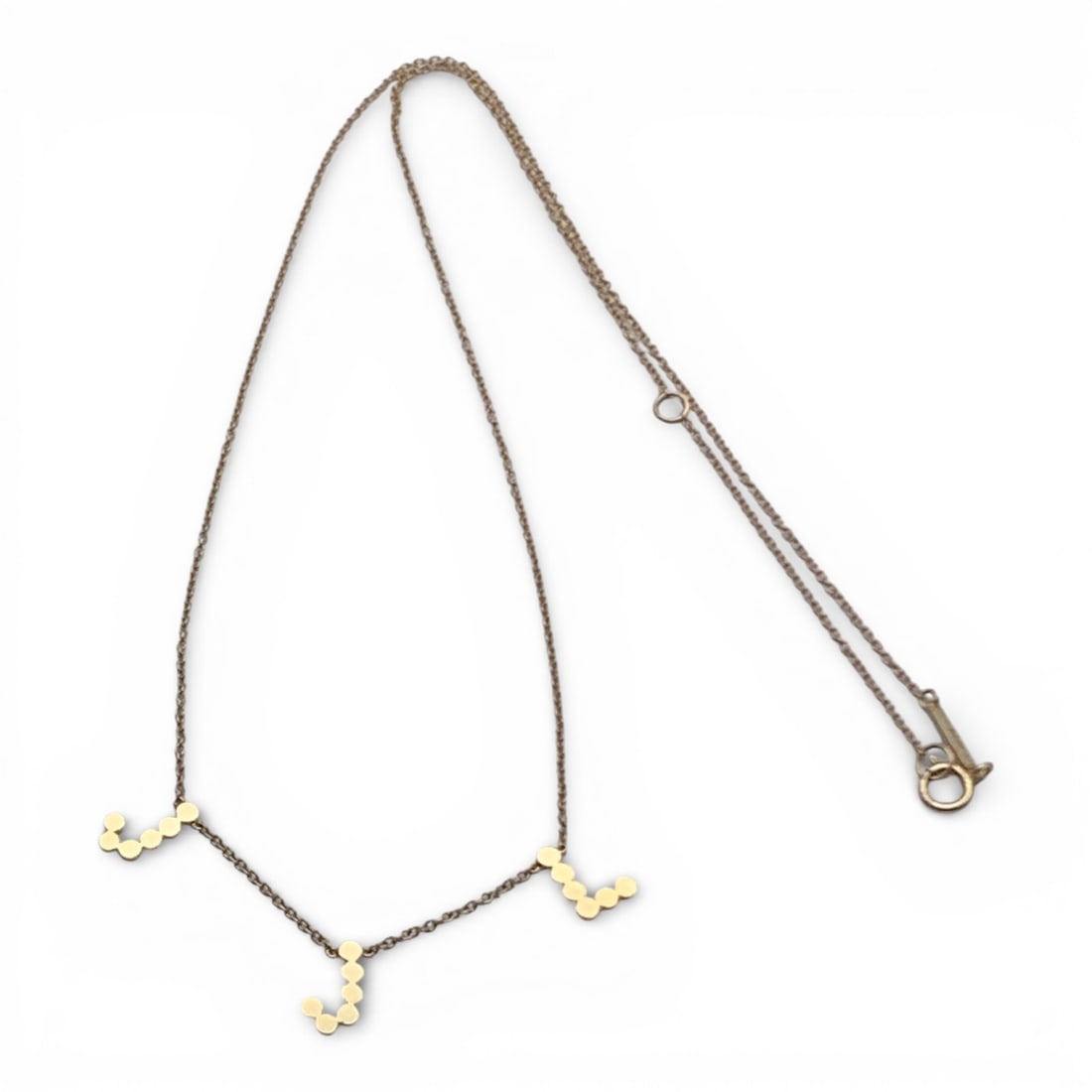 14k Yellow Gold Charm Necklace: Marked 14k - 18" Long - 1.1 DwtGemstones Tested With Presidium Gem Tester Il - Berners Does Not Guarantee Authenticity Of Gemstones