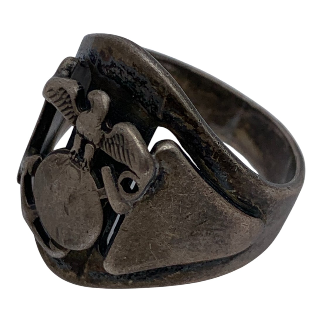 Sterling Silver Military Ring - 3