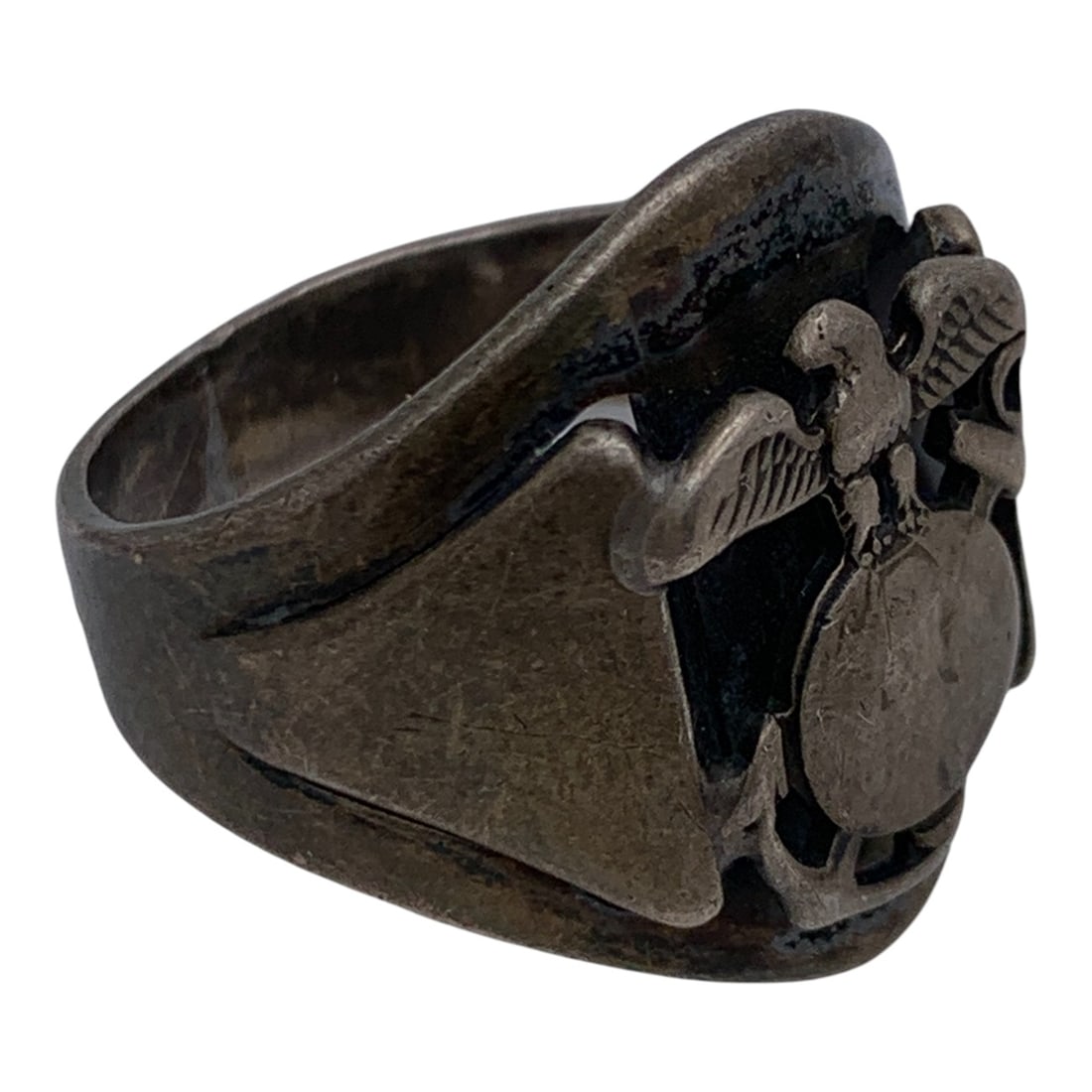 Sterling Silver Military Ring - 4