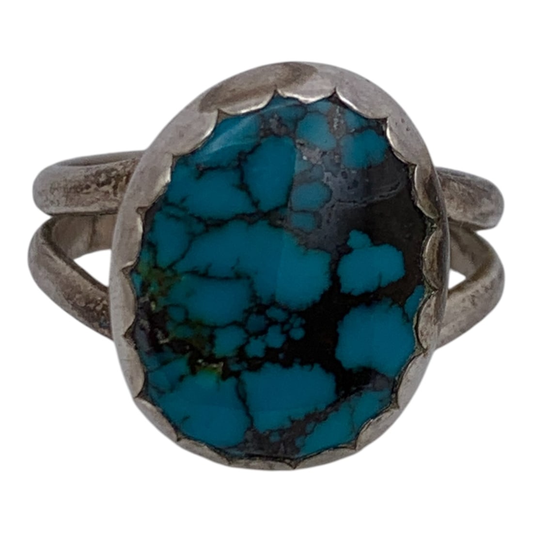 Silver Ring With Blue/black Stone (1 of 6)