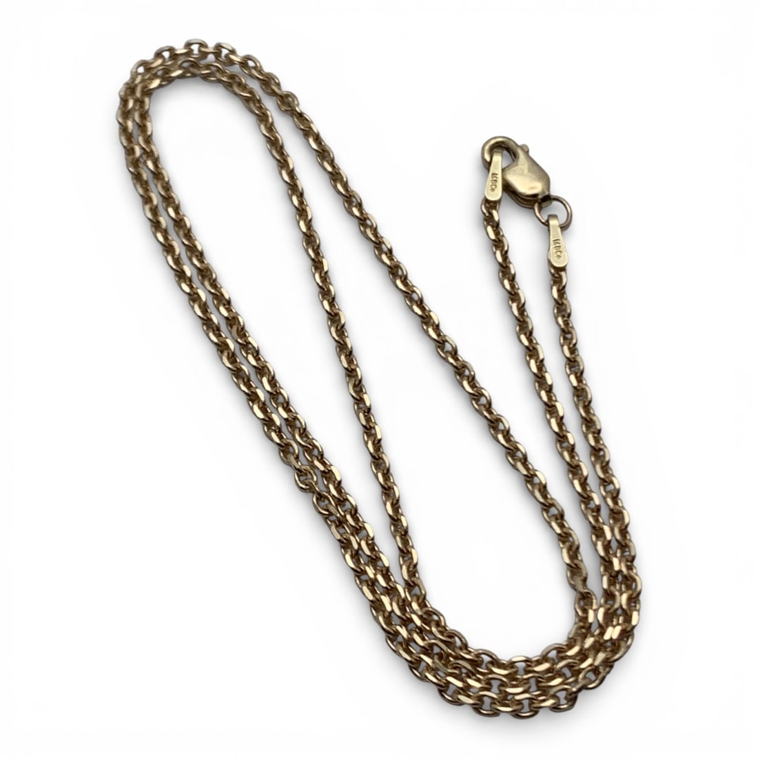 14k Yellow Gold Necklace: Marked 14k - 15 3/4" Long - 2.4 DwtGemstones Tested With Presidium Gem Tester Il - Berners Does Not Guarantee Authenticity Of Gemstones