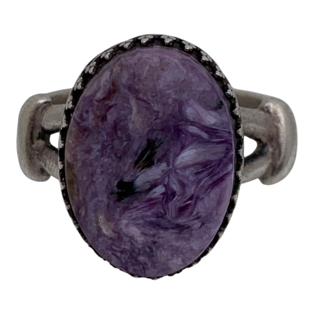 Sterling Silver & Purple Stone Ring (1 of 6)