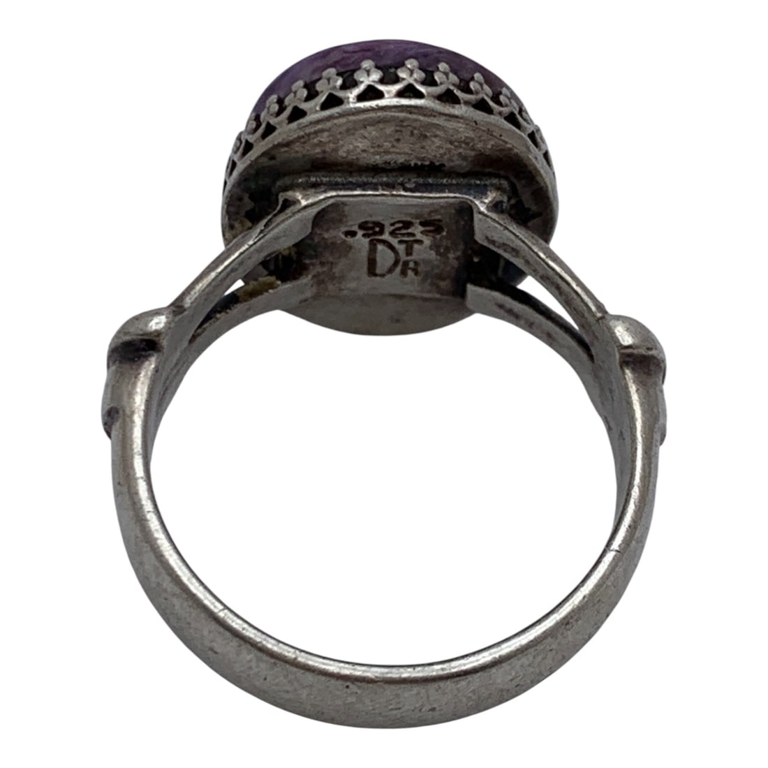 Sterling Silver & Purple Stone Ring - 2