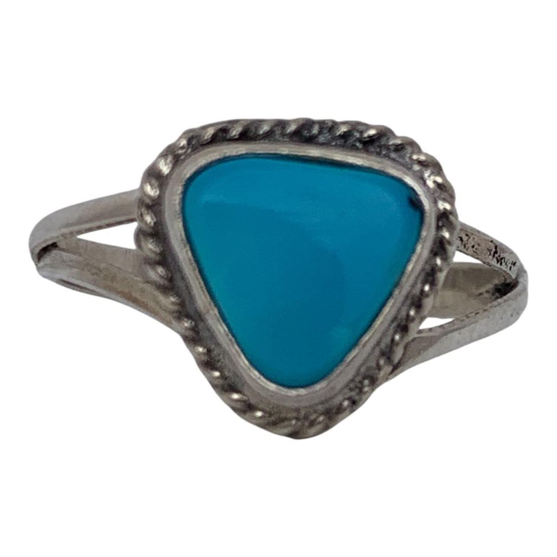 Silver & Blue Stone Ring (1 of 5)