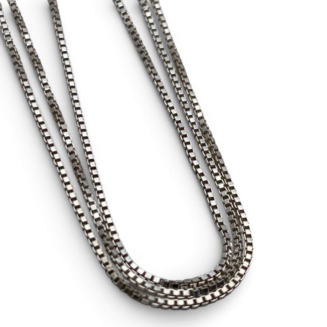 Sterling Silver Box Chain Necklace - 2