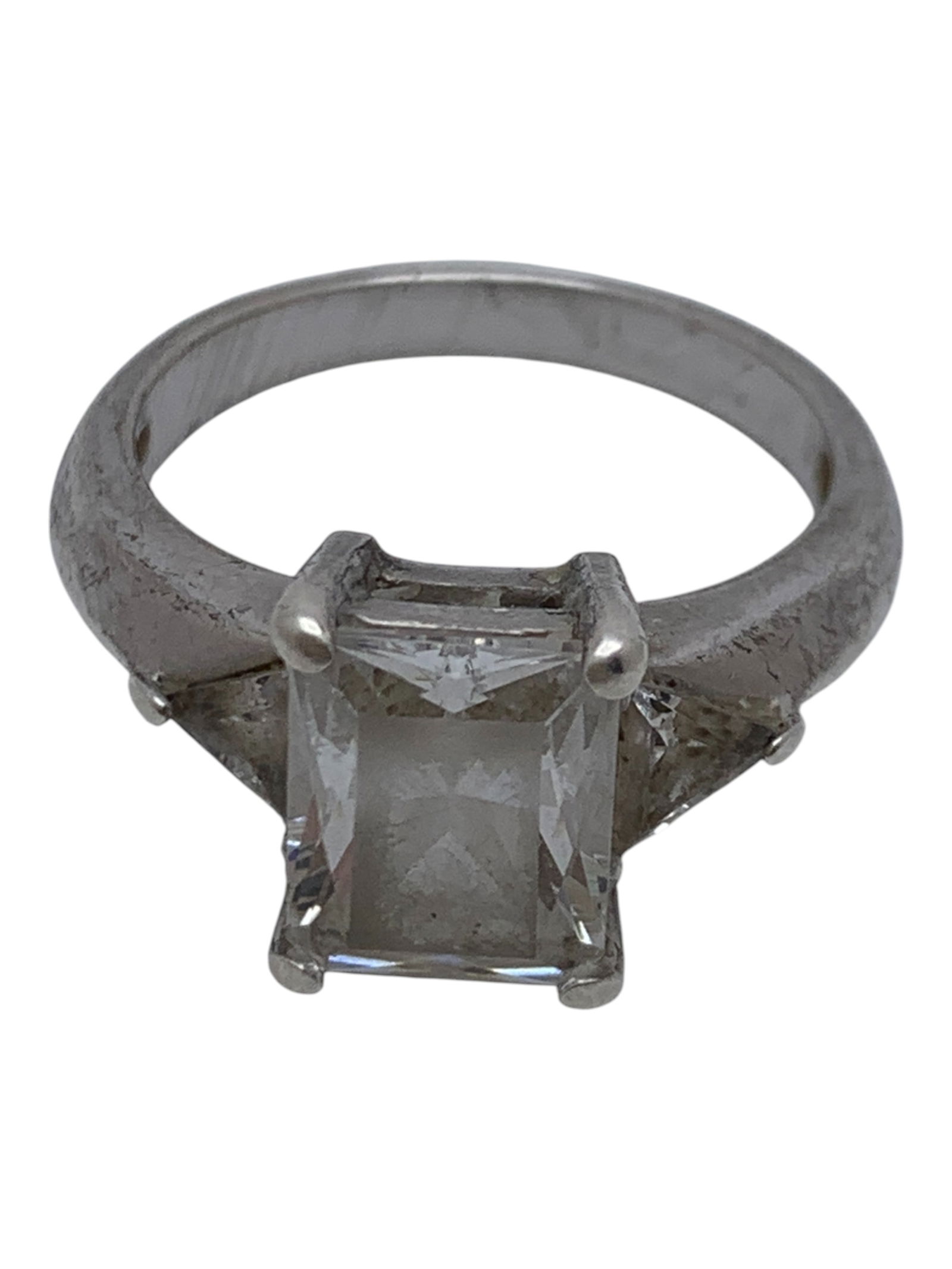 Sterling Silver & Cubic Zirconia Ring - 5