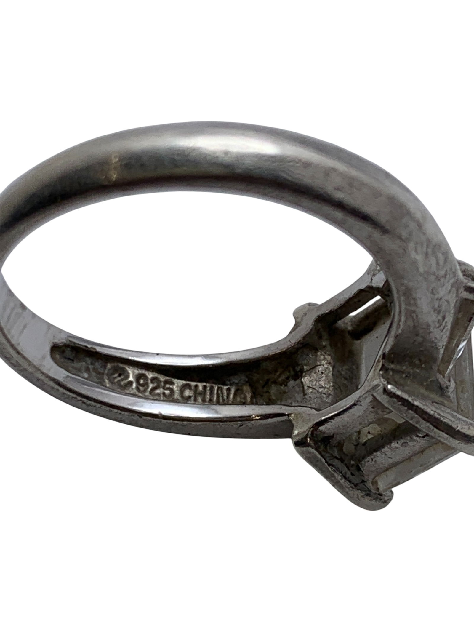 Sterling Silver & Cubic Zirconia Ring - 6