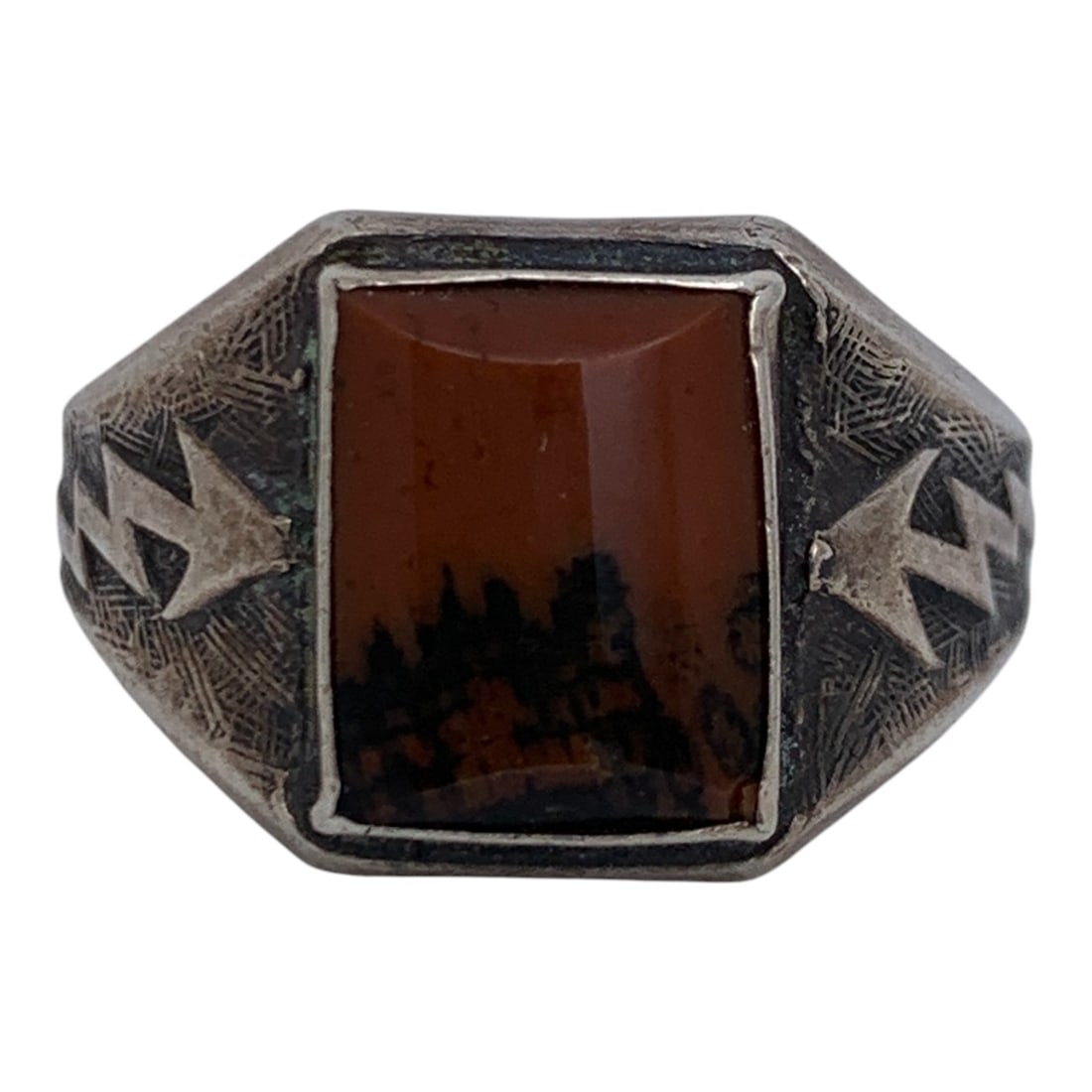 Sterling Silver Ring With Orange Stone (1 of 6)