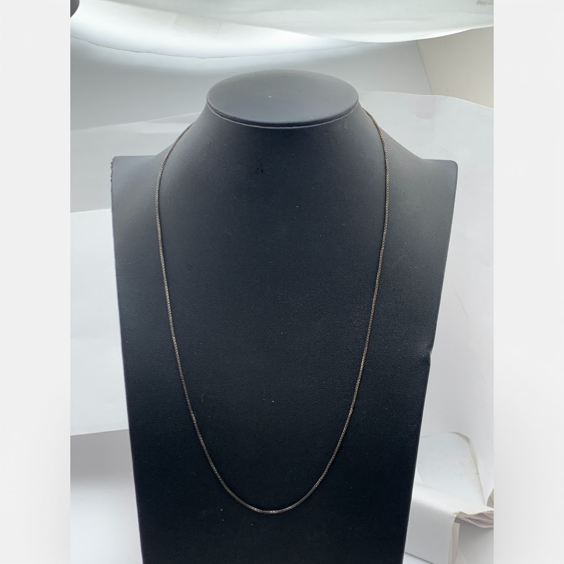 Sterling Silver Box Chain Necklace - 4