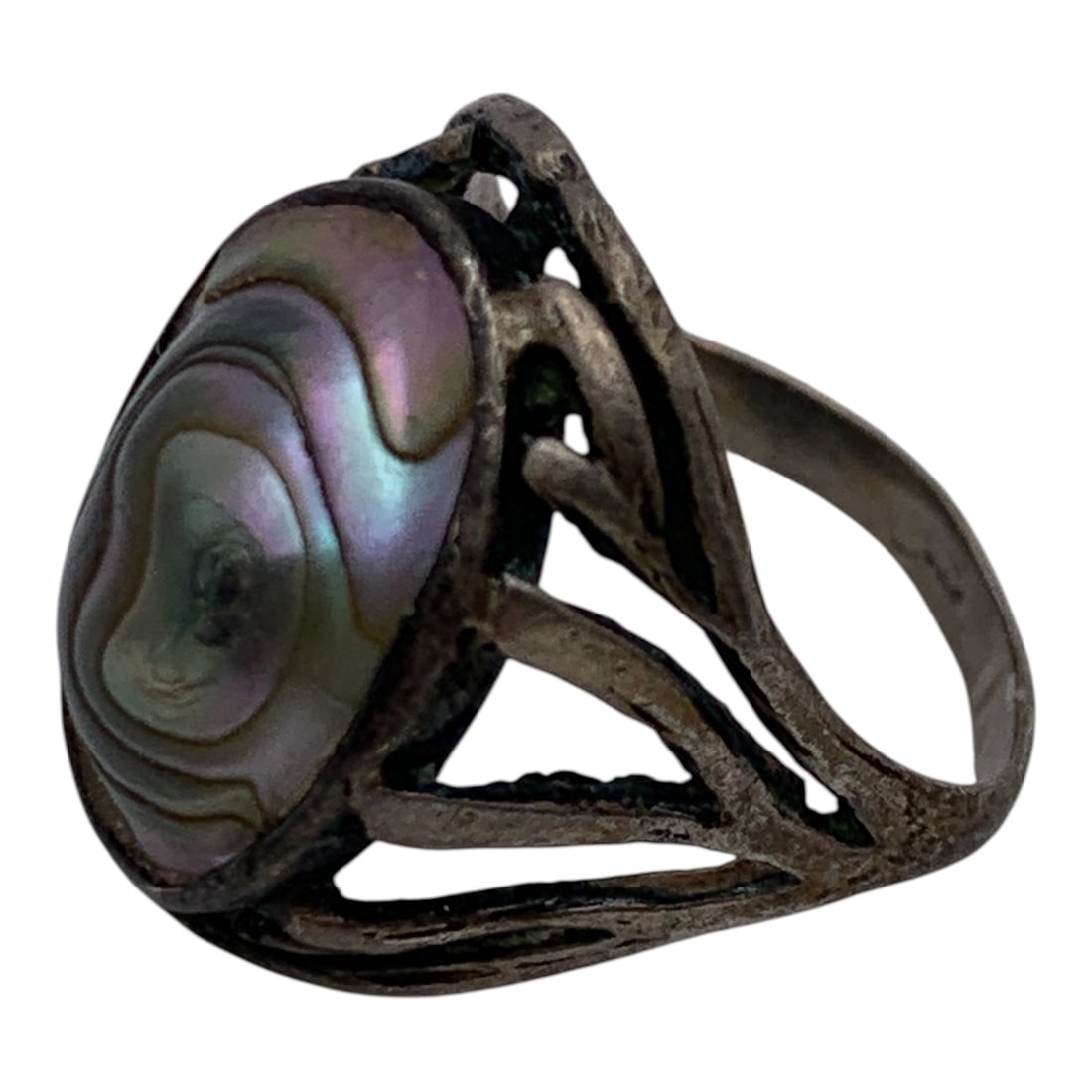 Silver & Abalone Ring - 3
