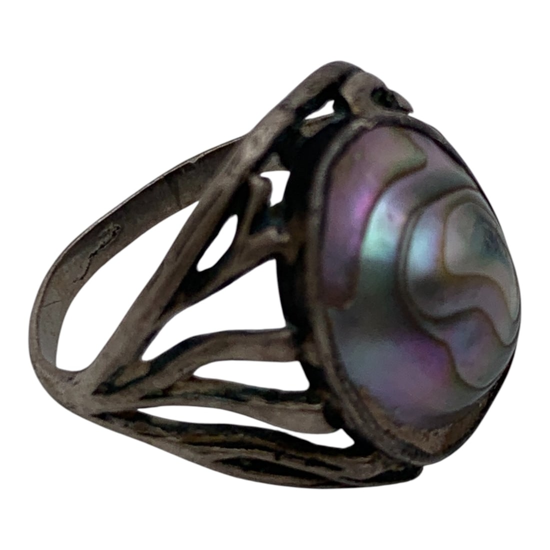 Silver & Abalone Ring - 4