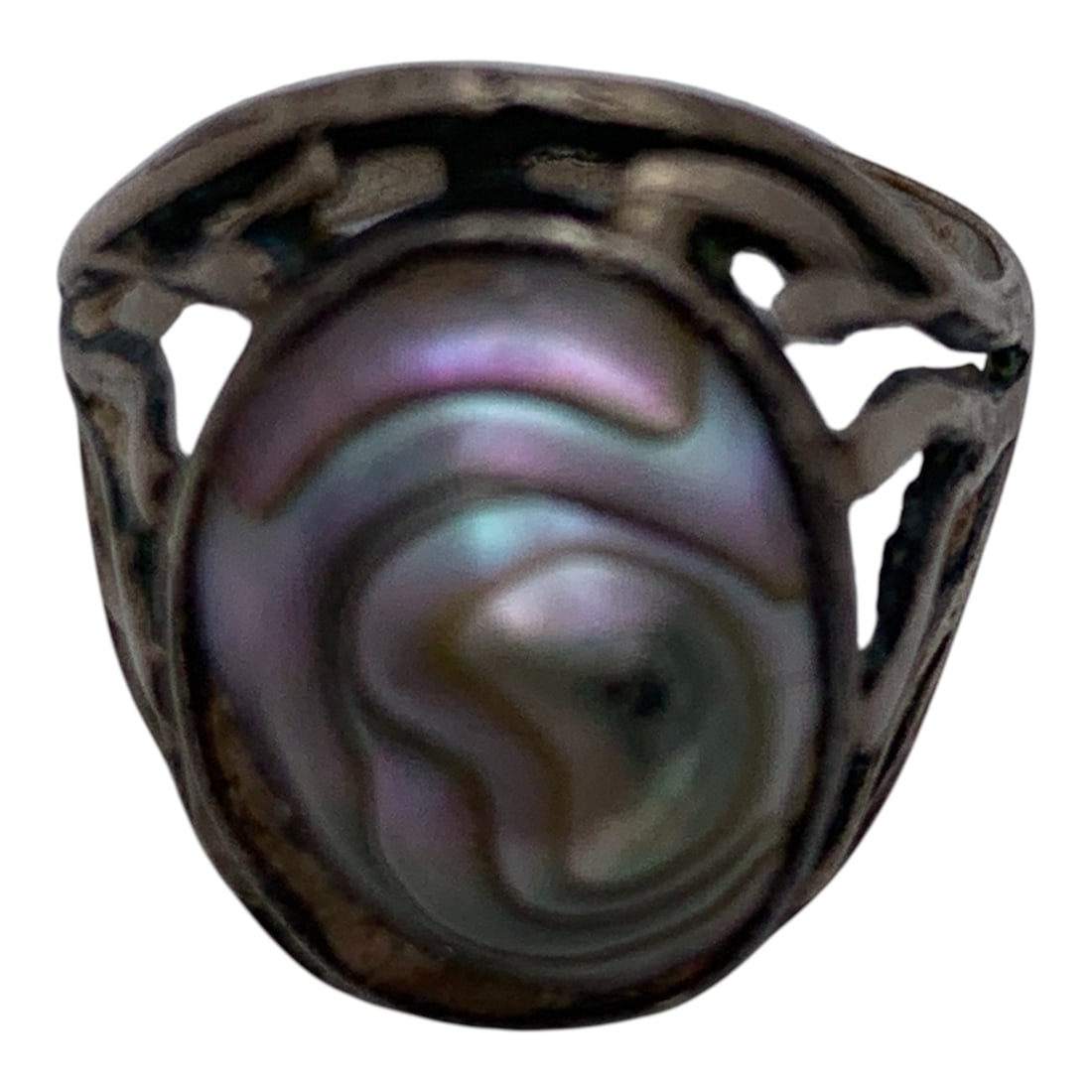 Silver & Abalone Ring - 5