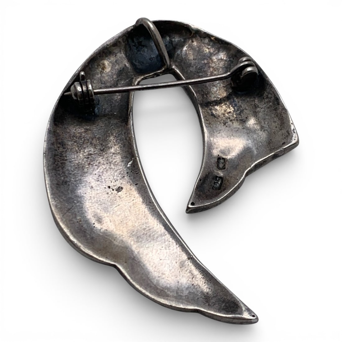 Sterling Silver & Marcasite Pin - 2