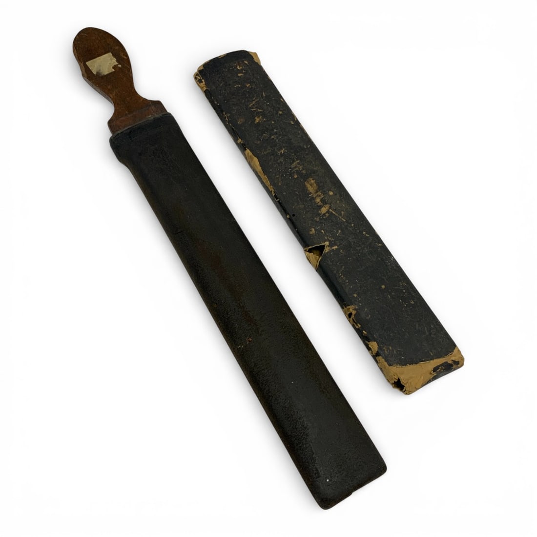 Vintage Strop With Wooden Handle: 13 1/2" Long