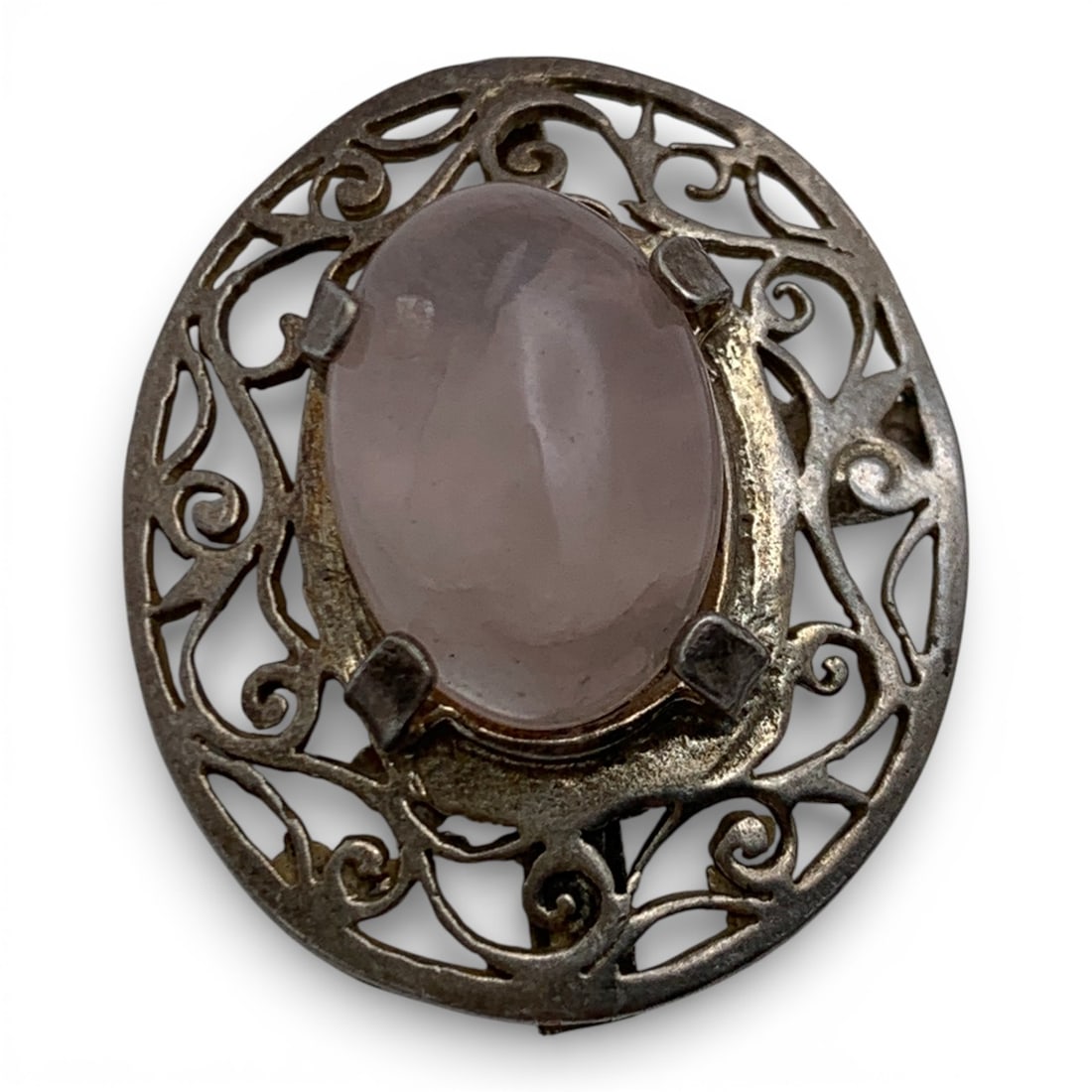 Silver & Pink Stone Pendant - 3