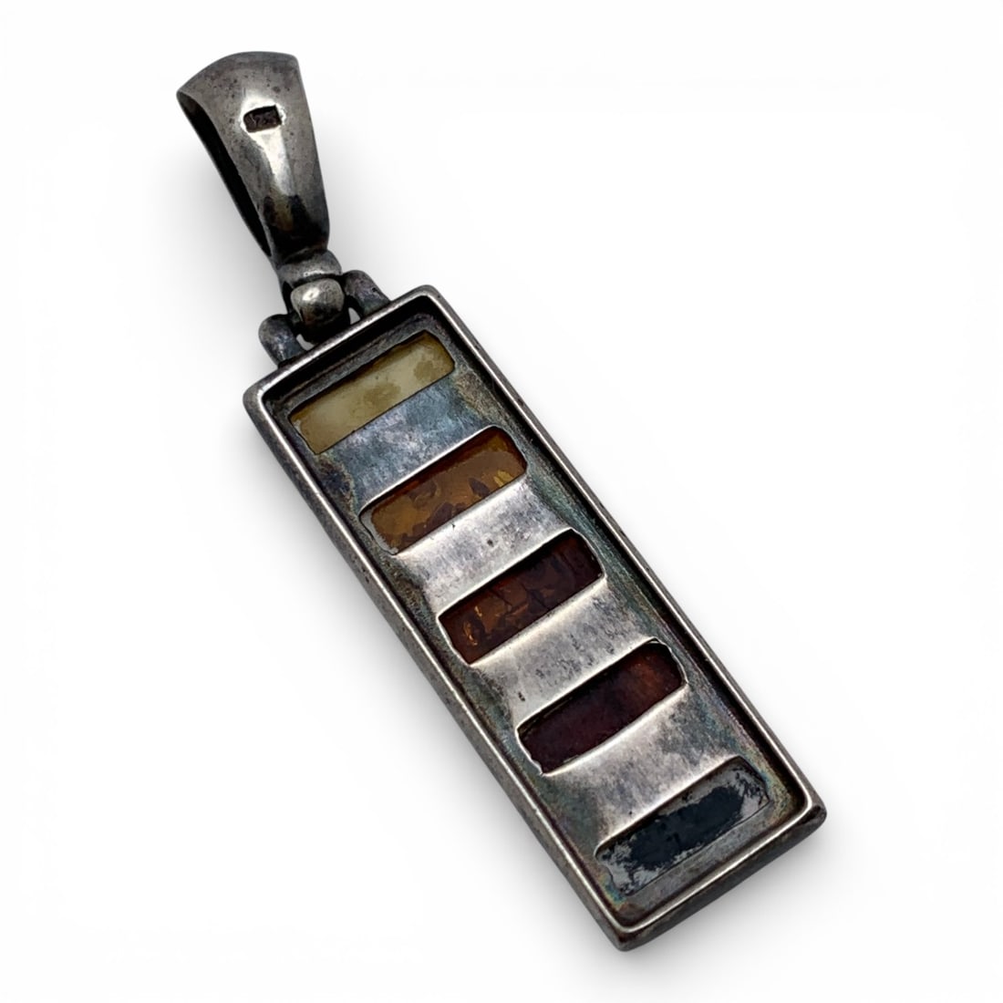 Silver & Pink Stone Pendant - 4