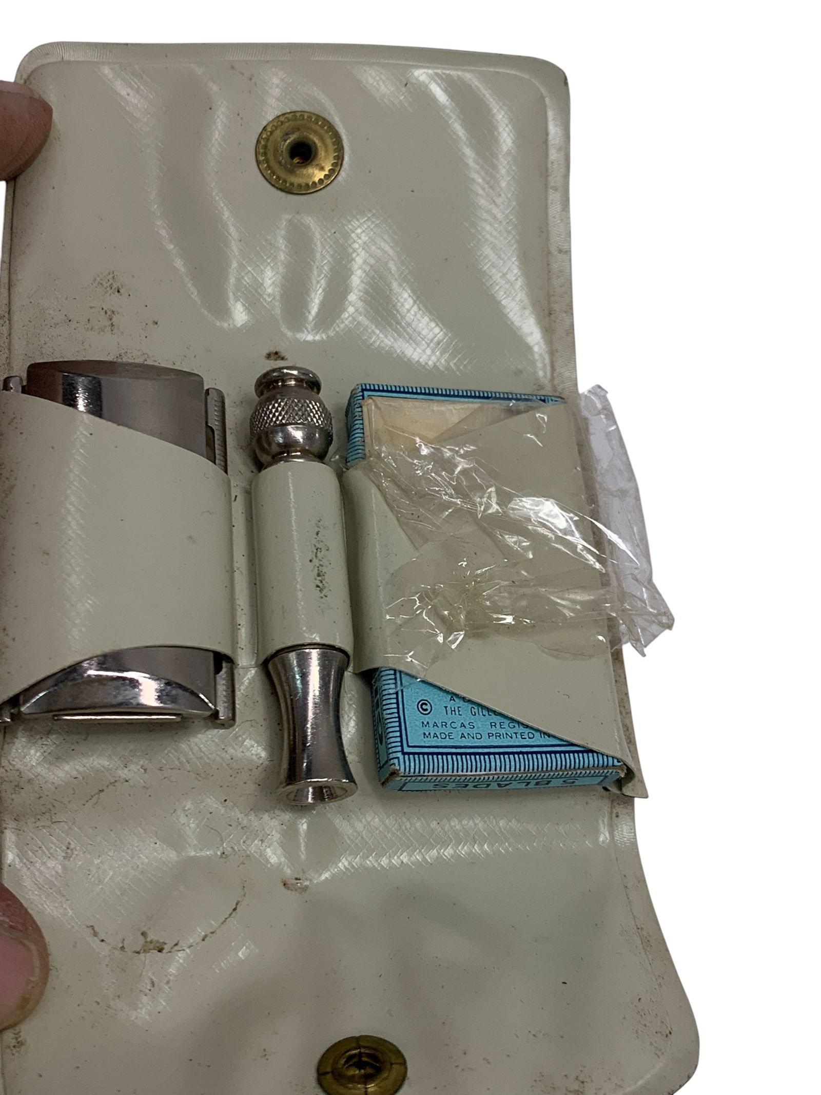 Vintage Miniature Face Razor Travel Set: Includes Razor & Extra Blades