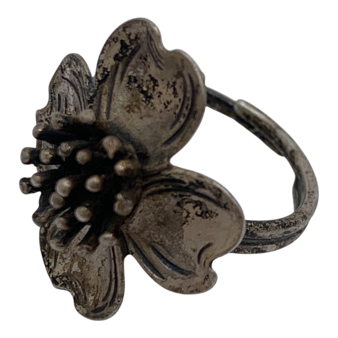Silver Flower Ring - 3