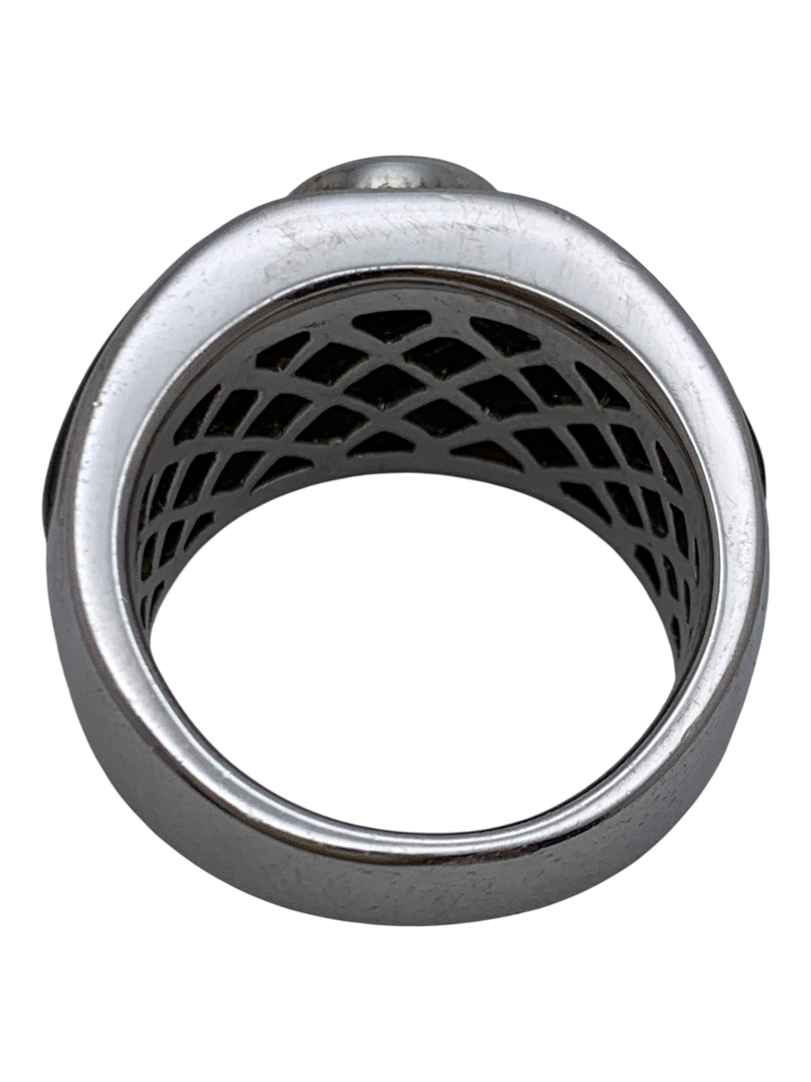 Sterling Silver Ring With Black Stones - 2