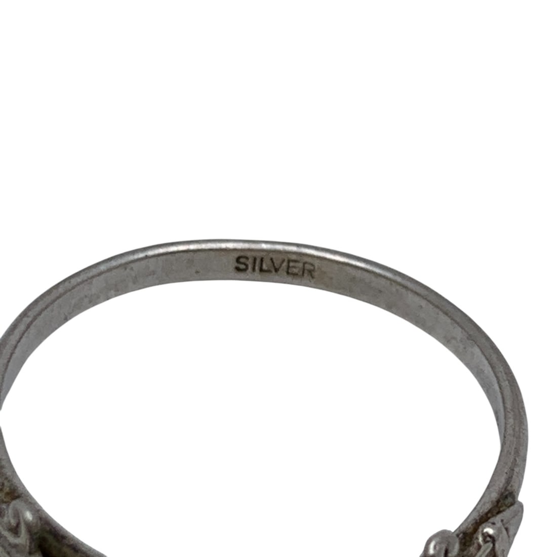 Silver & White Pearl Ring - 6