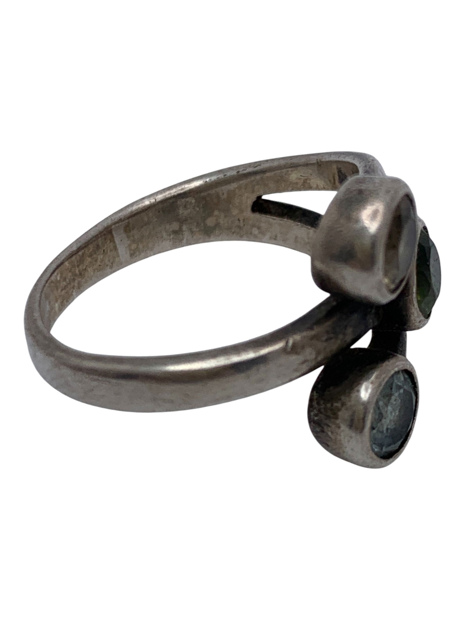 Sterling Silver Ring With Colored Stones - 4