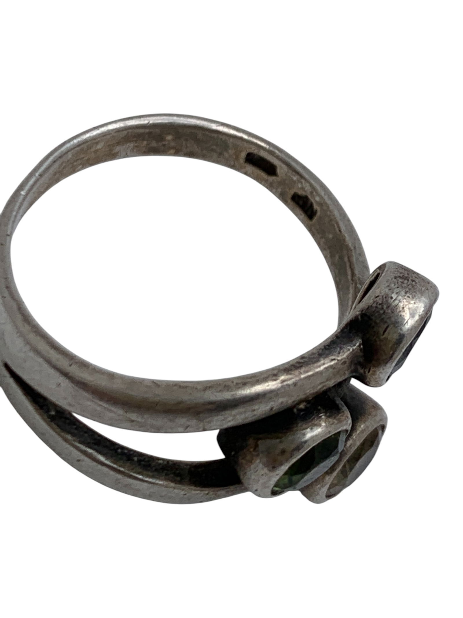 Sterling Silver Ring With Colored Stones - 6