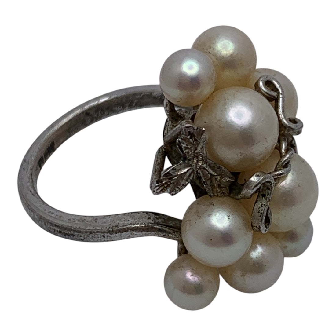 Silver & White Pearl Ring - 4