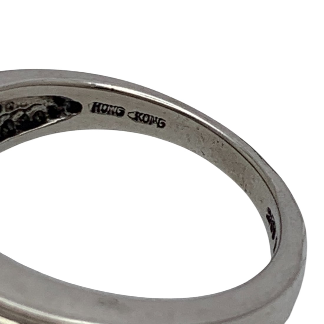 Sterling Silver Ring With Purple Stones - 6