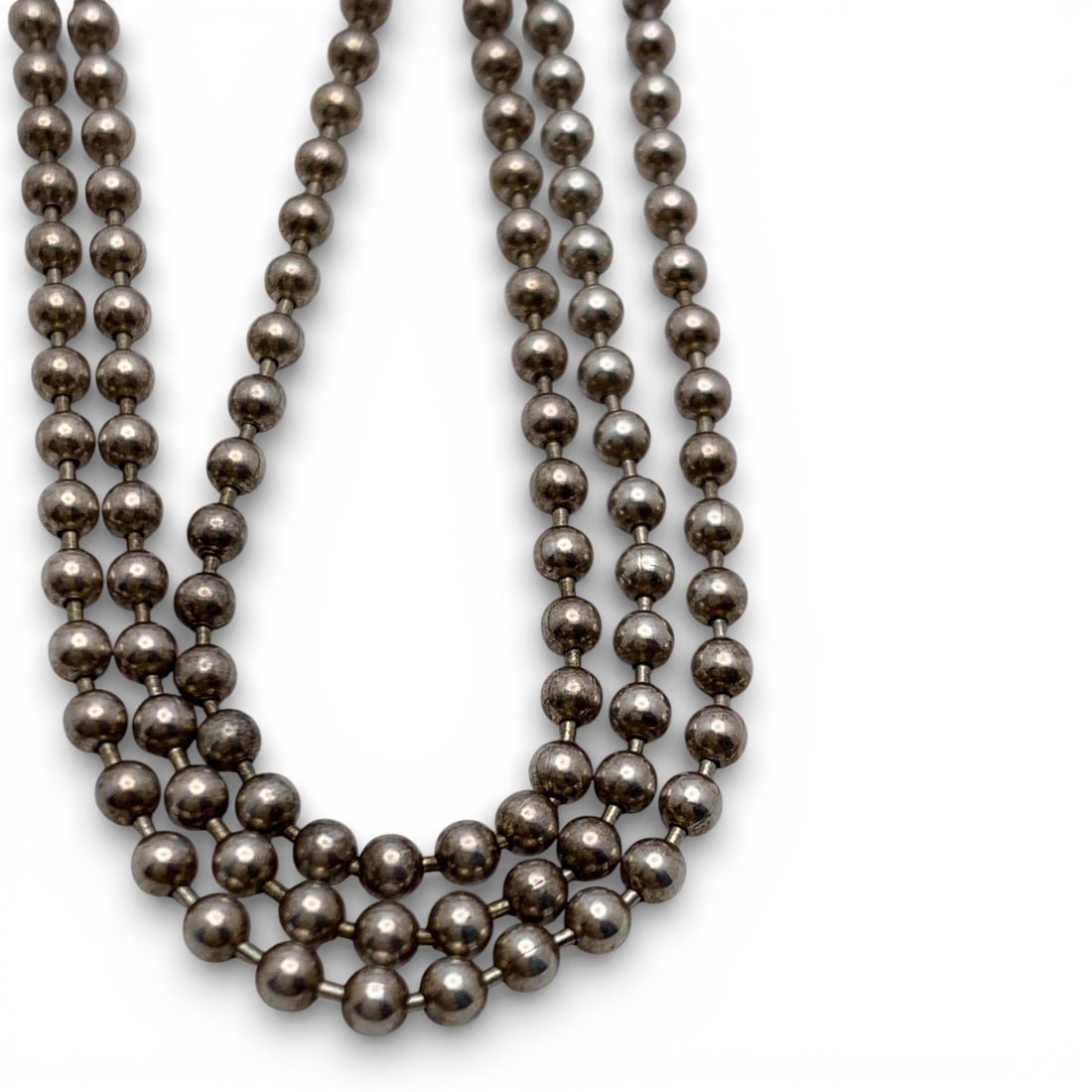 Sterling Silver Beaded Necklace - 2