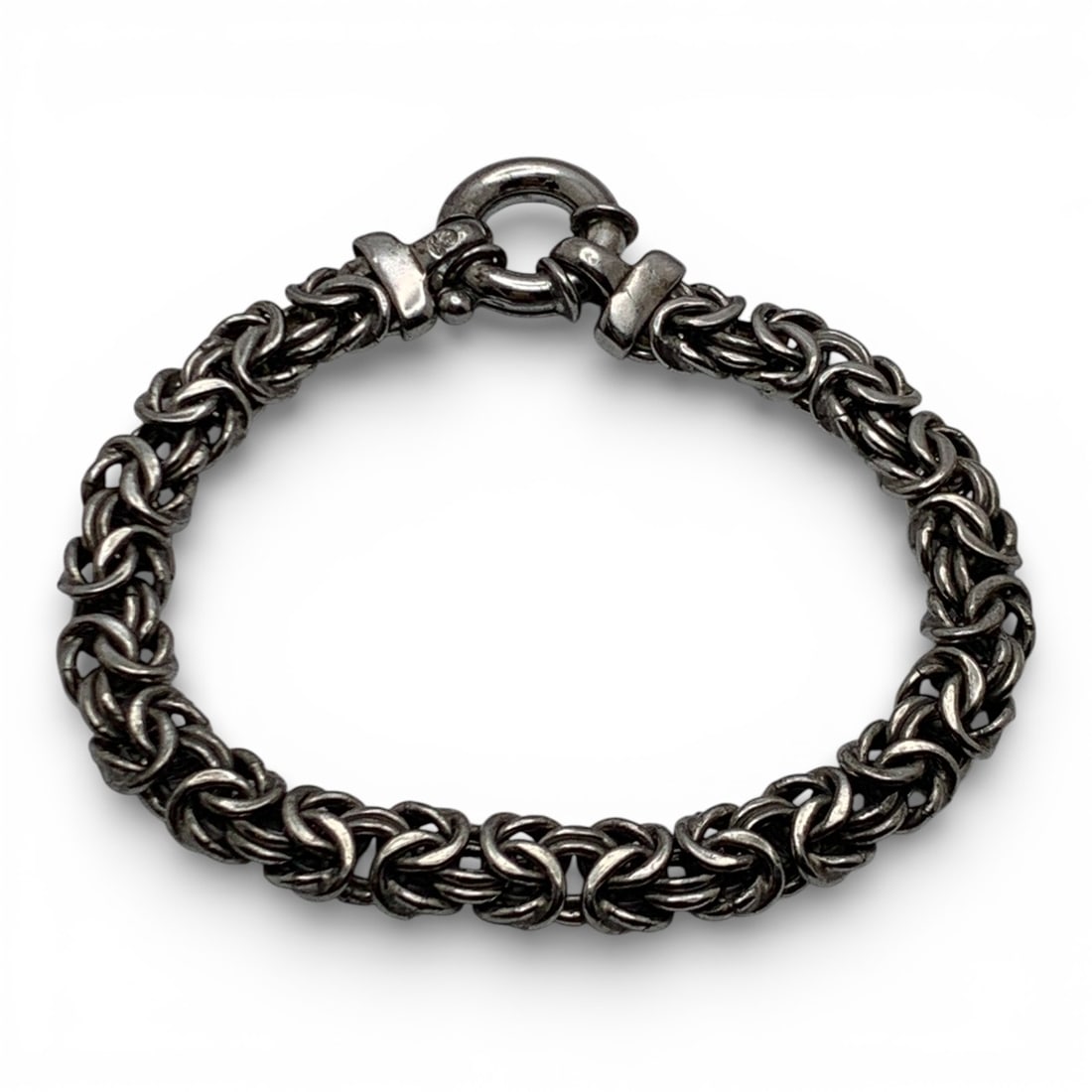 Sterling Silver Bracelet: Marked 925 - 7 5/8" Long - 15.9 Grams